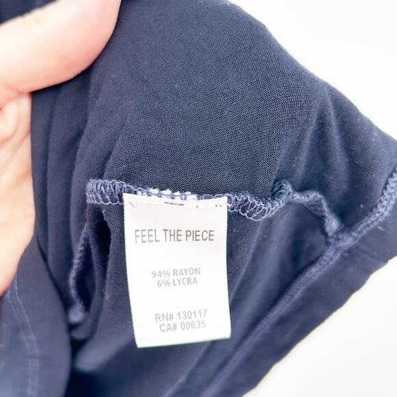 Feel The Piece Terre Jacobs Womens Summer V-Neck Pocket Tank‎ Dress XS/S Navy - Picture 5 of 7